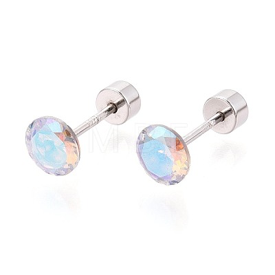 925 Sterling Silver Stud Earrings STER-N016-133B-P-1