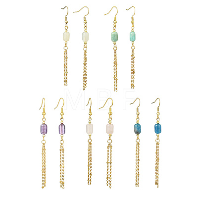 304 Stainless Steel Dangle Tassel Earring for Women EJEW-JE07184-1