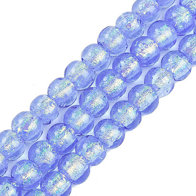 Handmade Foil Lampwork Beads Strands FOIL-K003-04H-1