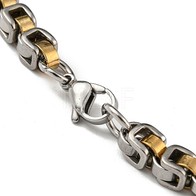 Ion Plating(IP) 201 Stainless Steel Chain Bracelets STAS-Z056-17P-1