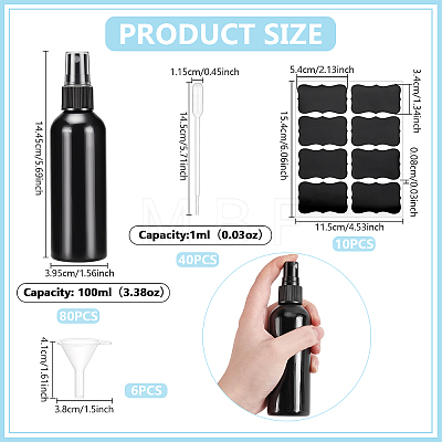 80Pcs PET Spray Bottles AJEW-WA0004-34-1