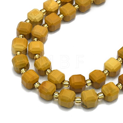 Natural Yellow Mookaite Beads Strand G-I376-D53-01-1