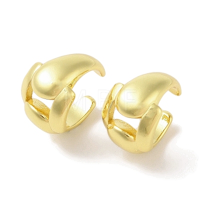 Brass Cuff Earrings for Women EJEW-I305-03G-1