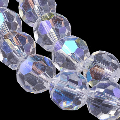 Electroplate Glass Beads Strands EGLA-J042-8mm-AB03-1