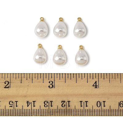 24Pcs ABS Plastic Imitation Pearl Pendants KK-FS0001-77-1