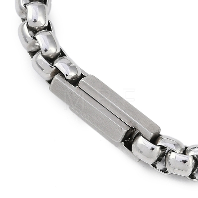 304 Stainless Steel Box Chains Bracelets BJEW-S156-02P-1