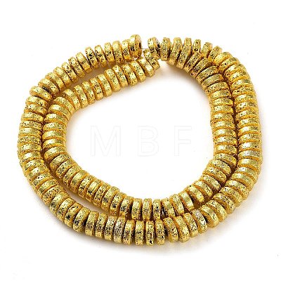 Electroplated Natural Lava Rock Beads Strands G-I360-A03-01-1