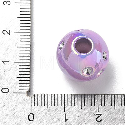 UV Plating Opaque Acrylic European Bead Rhinestone Settings AC-CBA6658-06D-1