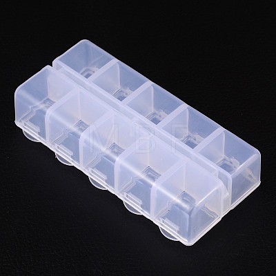 Cuboid Plastic Bead Containers CON-N007-01-1