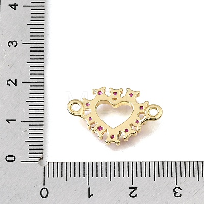 Brass Pave Cubic Zirconia Connector Charms KK-E802-15G-B-1