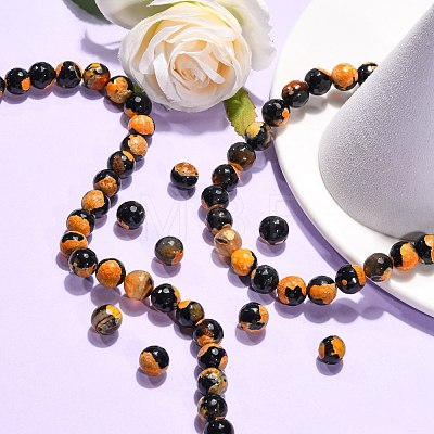 Natural Agate Beads Strands X-G-G056-10mm-G-1