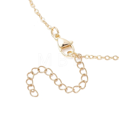 Natural Green Aventurine Faceted Round Beaded Arrow Pendant Brass Cable Chain Necklaces NJEW-TA00207-02-1