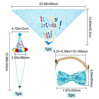Pet Birthday Paper Props Set Decorations AJEW-WH0241-18B-1