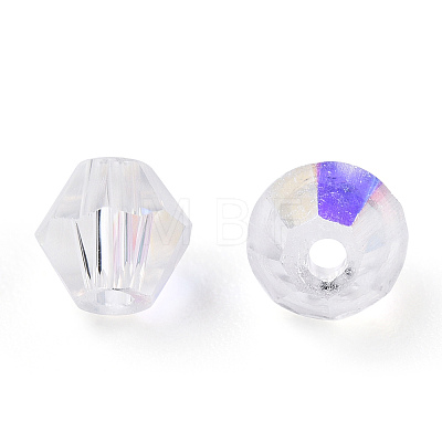 Electroplate Transparent Glass Beads GLAA-YWC0001-02A-1