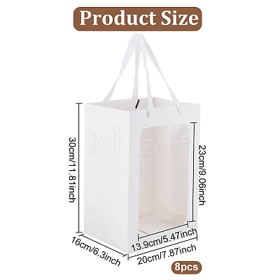 Rectangle Paper Gift Bags ABAG-WH0044-38A-1