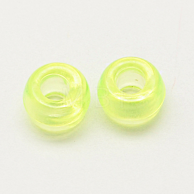 Transparent Acrylic European Beads MACR-Q156-02E-1