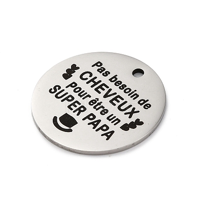 Anti-Tarnish 201 Stainless Steel Pendants STAS-R002-01P-05-1