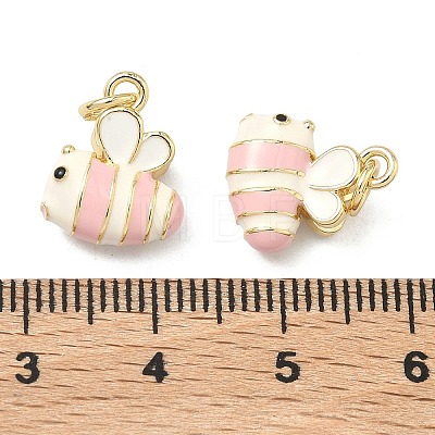 Brass Enamel Charms KK-F933-13G-02-1