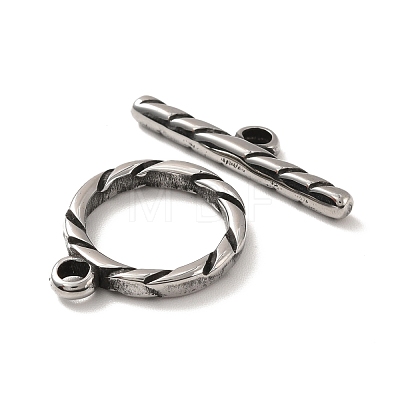 316 Stainless Steel Toggle Clasps STAS-A060-01AS-1