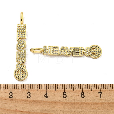 Brass Micro Pave Clear Cubic Zirconia Pendants KK-R159-03B-G-1