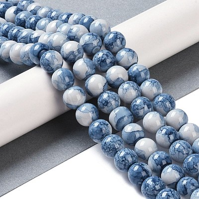 Baking Paint Glass Bead Strands GLAA-H031-01C-12-1