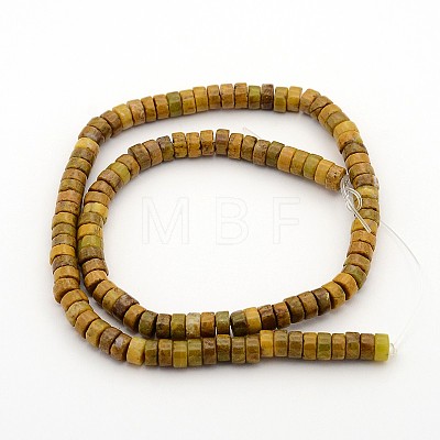 Natural Larderite Shoushan Tianhuang Stone Heishi Beads Strands G-E252-24-1