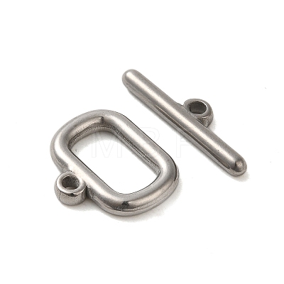 Non-Tarnish 304 Stainless Steel Toggle Clasps STAS-Q324-02P-1