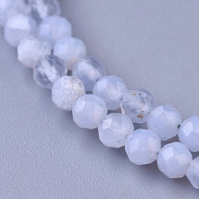Natural Blue Lace Agate Beaded Necklaces X-NJEW-K114-B-A08-1