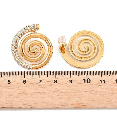 Vortex Spiral 304 Stainless Steel Stud Earrings for Women EJEW-F406-02B-G01-1