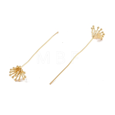 Brass Flower Head Pins LS-FIND-B009-07G-1
