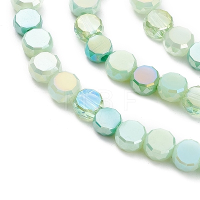 Gradient Color Electroplate Glass Bead Strands GLAA-E042-03D-1