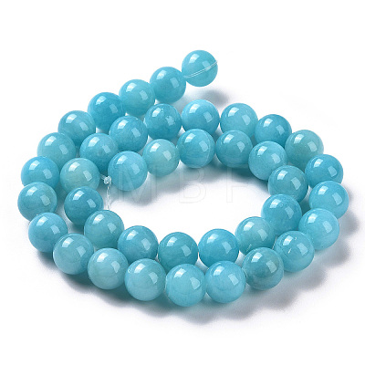 Natural Mashan Jade Round Beads Strands X-G-D263-8mm-XS28-1