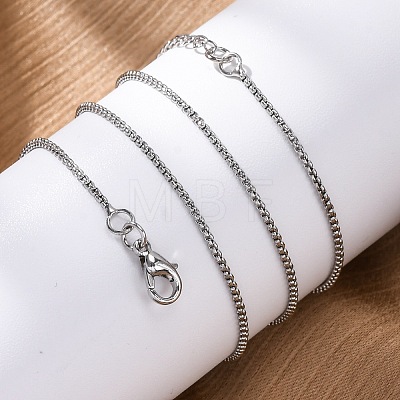 Brass Box Chains Necklaces for Women NJEW-D302-08P-1