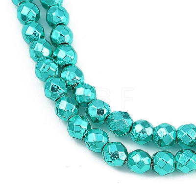 Baking Paint Electroplated Synthetic Non-magnetic Hematite Beads Strands G-H072-A01-01J-1