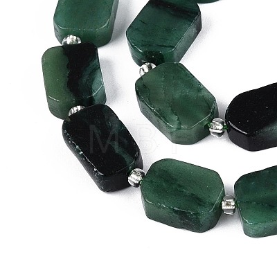 Natural Fuchsite Beads Strands G-C098-A34-01-1
