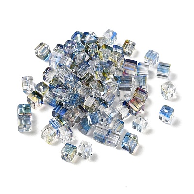 Two Tone Transparent Glass Beads GLAA-NH0001-03G-1