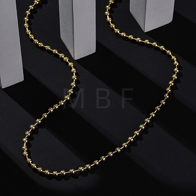 Rack Plating Brass Ball Chain Necklaces for Women NJEW-A035-03G-1