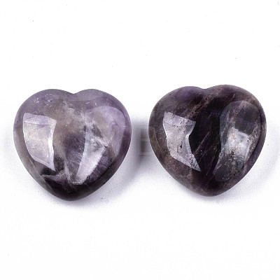 Natural Amethyst Heart Palm Stone X-G-S330-13A-1
