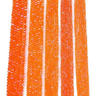 Electroplate Glass Beads Strands EGLA-A044-T6mm-L25-1