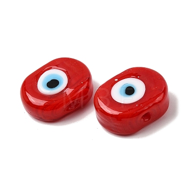 Handmade Evil Eye Lampwork Beads LAMP-G168-02-M-1