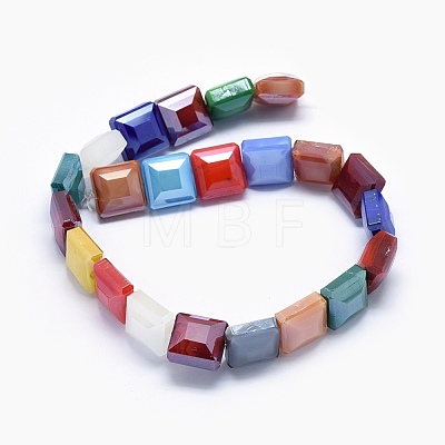 Pearl Luster Plated Glass Beads Strands EGLA-J110-M01-1
