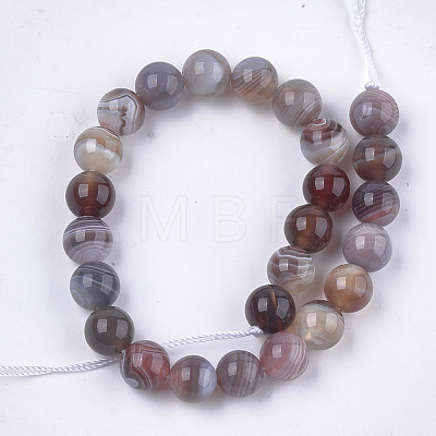 Natural Botswana Agate Beads Strands X-G-S333-8mm-026-1