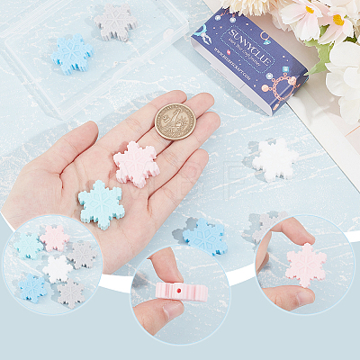 10Pcs 5 Colors Food Grade Eco-Friendly Silicone Beads SIL-SC0001-92-1