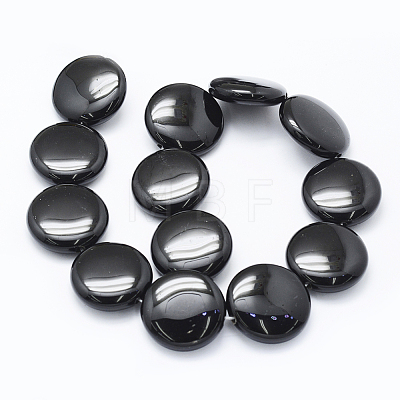 Natural Black Onyx Beads Strands G-E469-09-3mm-1