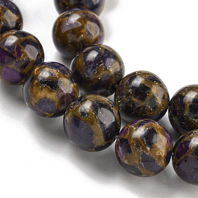 Synthetic Gold Clinquant Stone Beads Strands G-P549-A01-03E-1