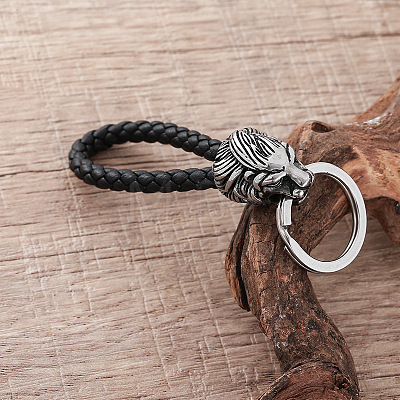 Braided PU Leather Keychains RE1354-1
