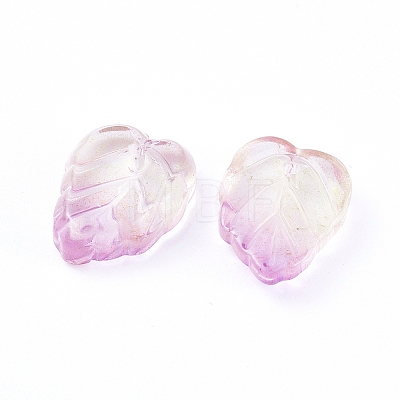 Two-Tone Transparent Glass Charms GLAA-H016-15Z-1