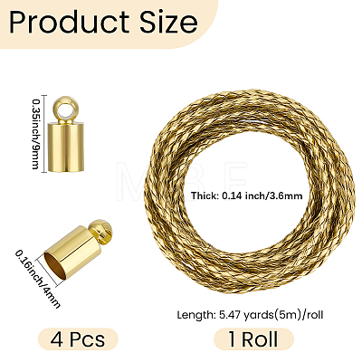 5M Round Braided PU Leather Cords WL-CL0001-33B-1