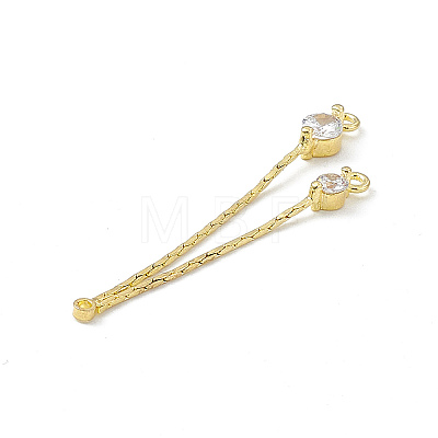 Brass Coreana Chains Tassel Pendants KK-P227-08G-1