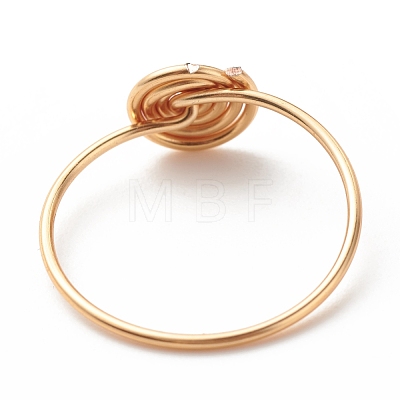 Copper Wire Wrap Vortex Finger Ring for Women RJEW-JR00479-04-1